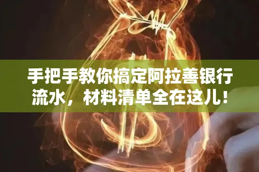 手把手教你搞定阿拉善银行流水，材料清单全在这儿！