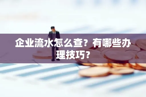 企业流水怎么查？有哪些办理技巧？