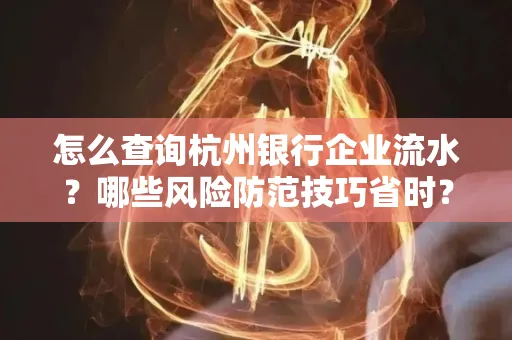 怎么查询杭州银行企业流水？哪些风险防范技巧省时？